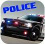 American police car driving