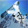 Steep mountain surfers alpine