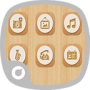 Thème de vie en bois icon