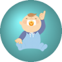 Rastreador de bebê simples icon