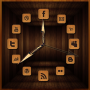 Horloge analogique en bois icon