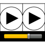 Lecteur vidéo côte à côte icon