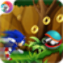 Super Blue sonic : flash run into the pixel jungle