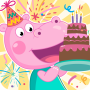 Hippo birthday with kids