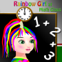 Rainbow Girl at Math Class