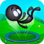 Stickman Trampline Flip Jumping Game