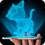 Hologram 3D Cat Simulator