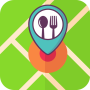 Localizador de Restaurantes e Navegação de Alimentos com GPS icon