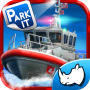 Estacionamiento del barco de la policía: raza 3D icon