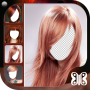 Hermoso color de estilo de pelo icon