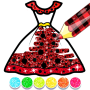 Glitter Ladybug dress Coloring