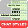 Estilos de chat: fuente genial y texto elegante para icon