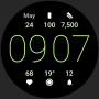 Esfera de reloj digital simple icon
