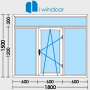 Diseño de puerta de ventana de PVC-iwindor icon