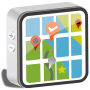 Mapa de tiempo distancia recorrida icon