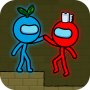 Red and Blue Stickman : Animation Parkour