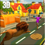 Hungry Lion Hunting in City 3D